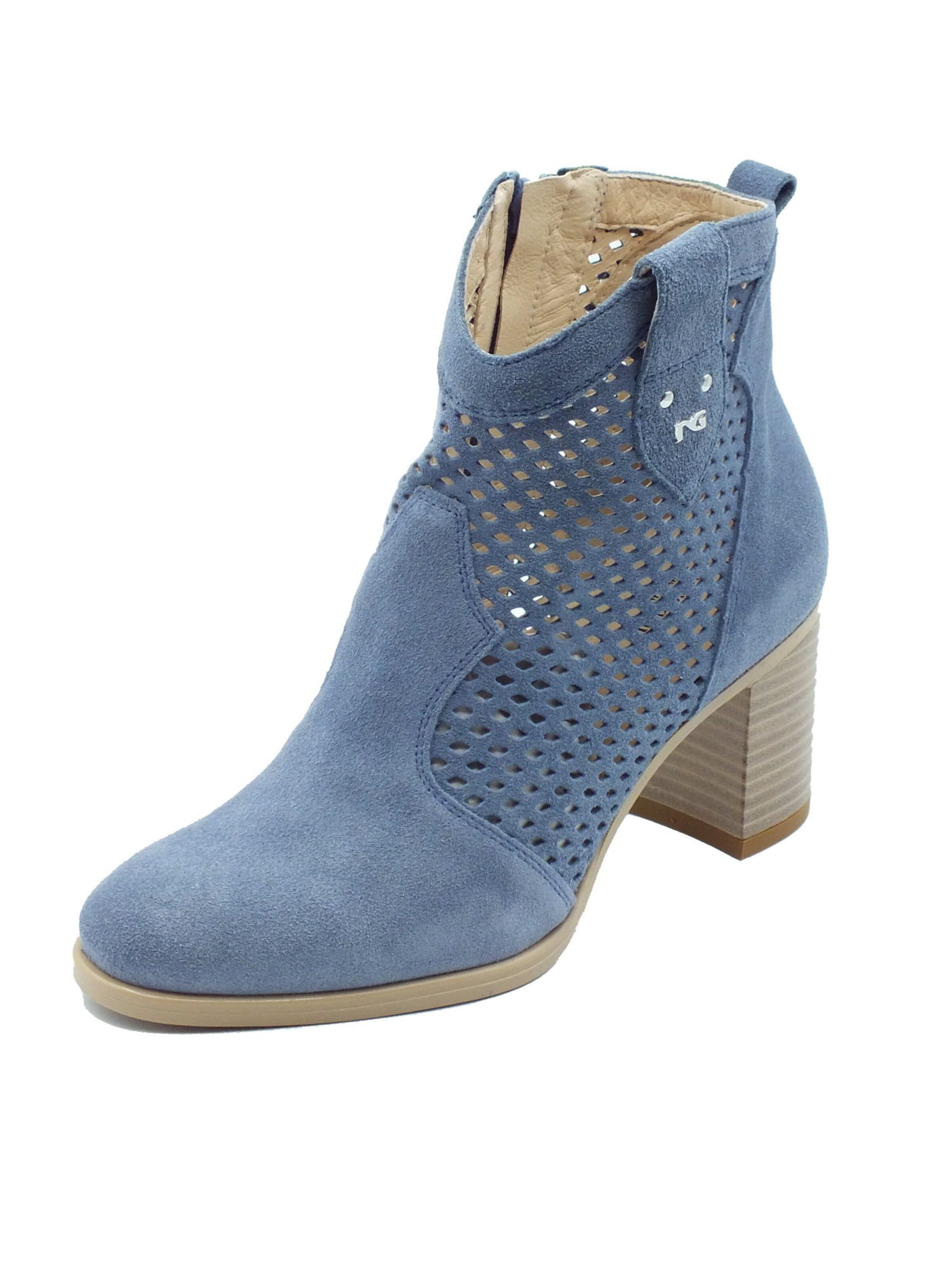 Nero Giardini - Botas de tobillo en azul: frente