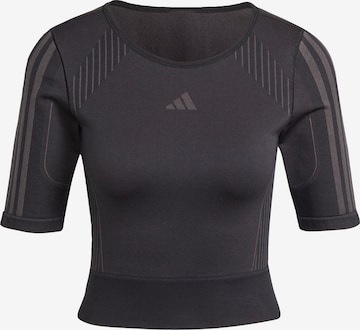 ADIDAS PERFORMANCE Functioneel shirt 'Aero' in Zwart: voorkant