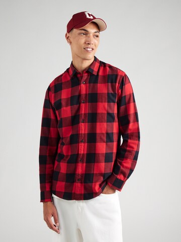 Regular fit Camicia 'Gingham' di JACK & JONES in rosso: frontale