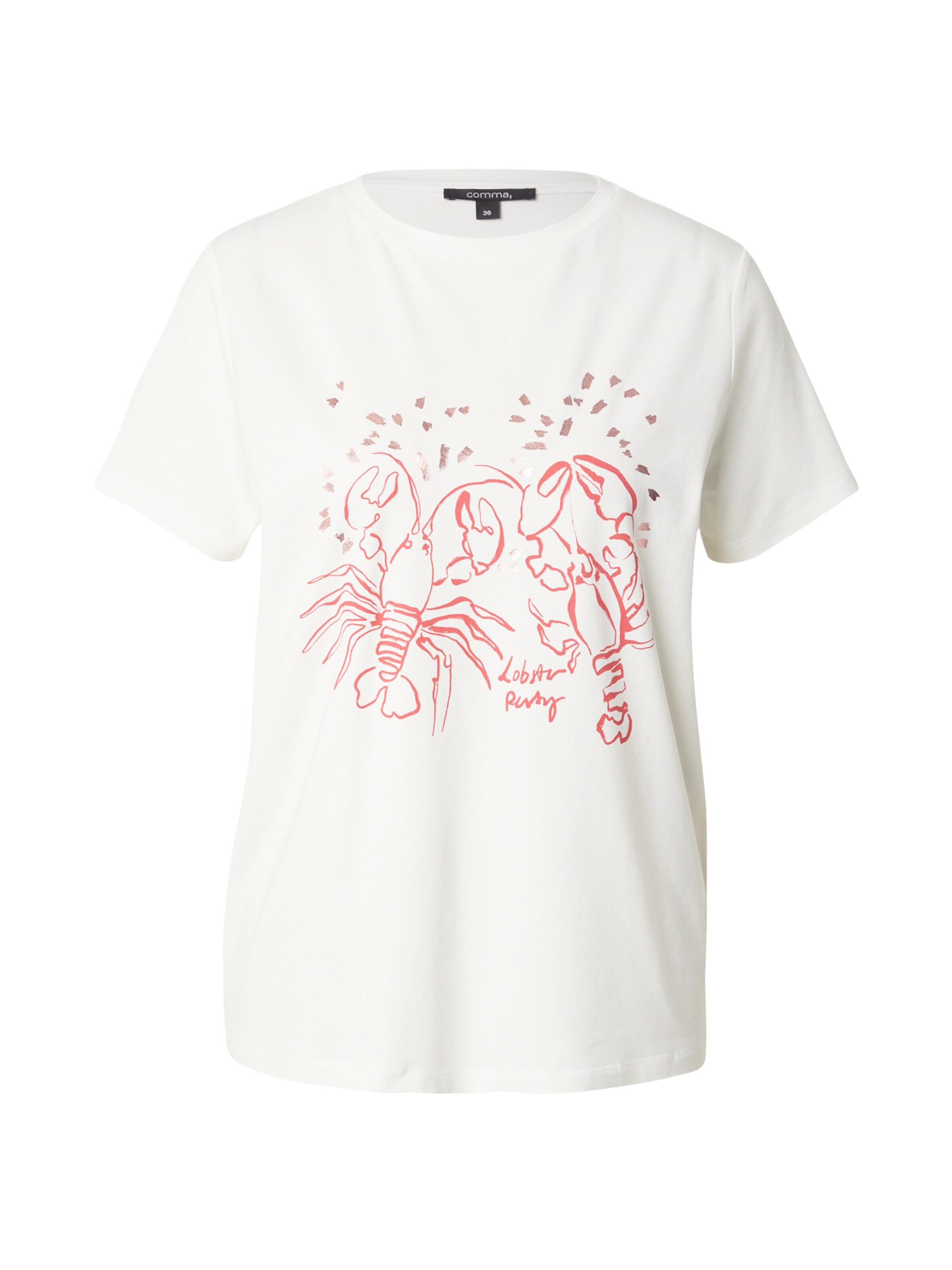 COMMA - Camiseta en blanco: frente