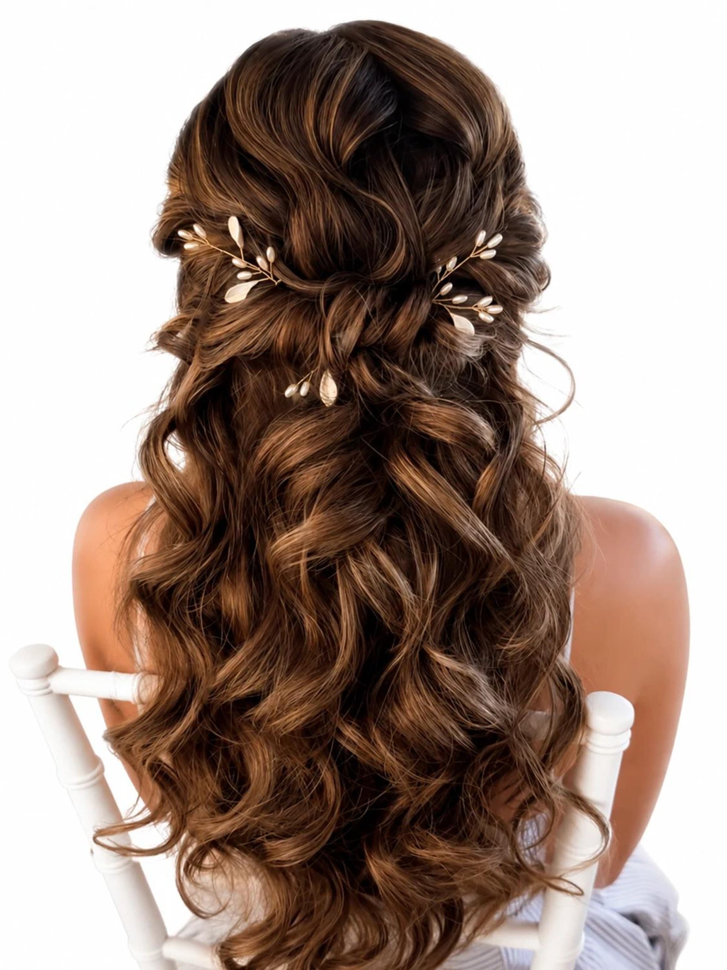 Ornamento per i capelli 'Ilja Hairpins Gold' di Sally Jane Bridal in oro