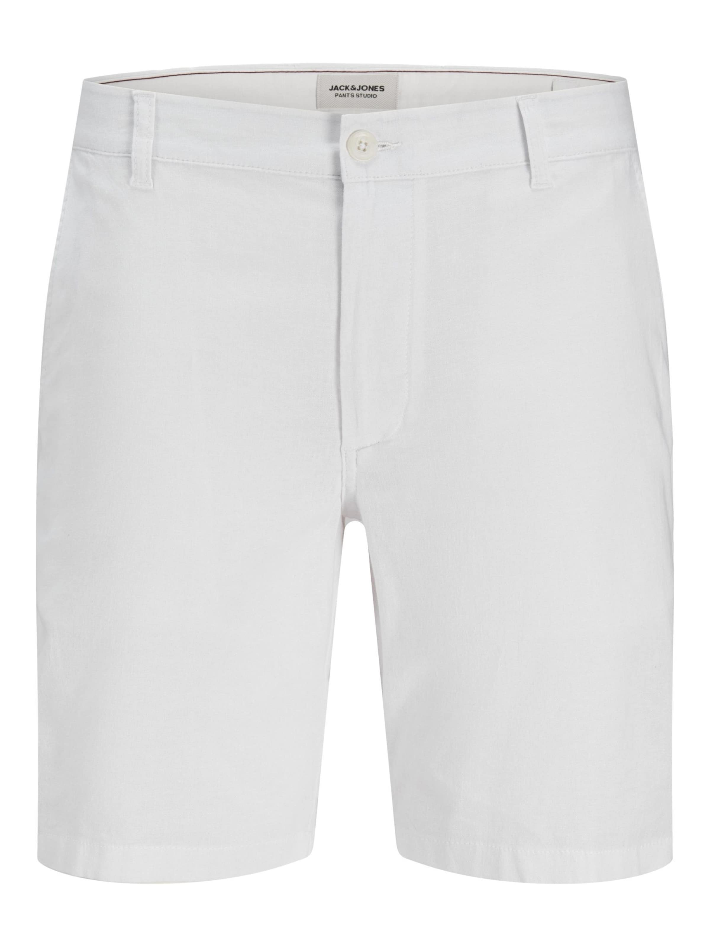 JACK & JONES Regular Chino 'Dave' in Wit: voorkant