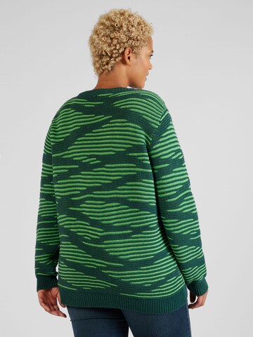 ONLY Carmakoma Sweater 'Emma' in Green