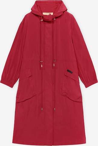 Manteau d’hiver Trussardi en rouge : devant