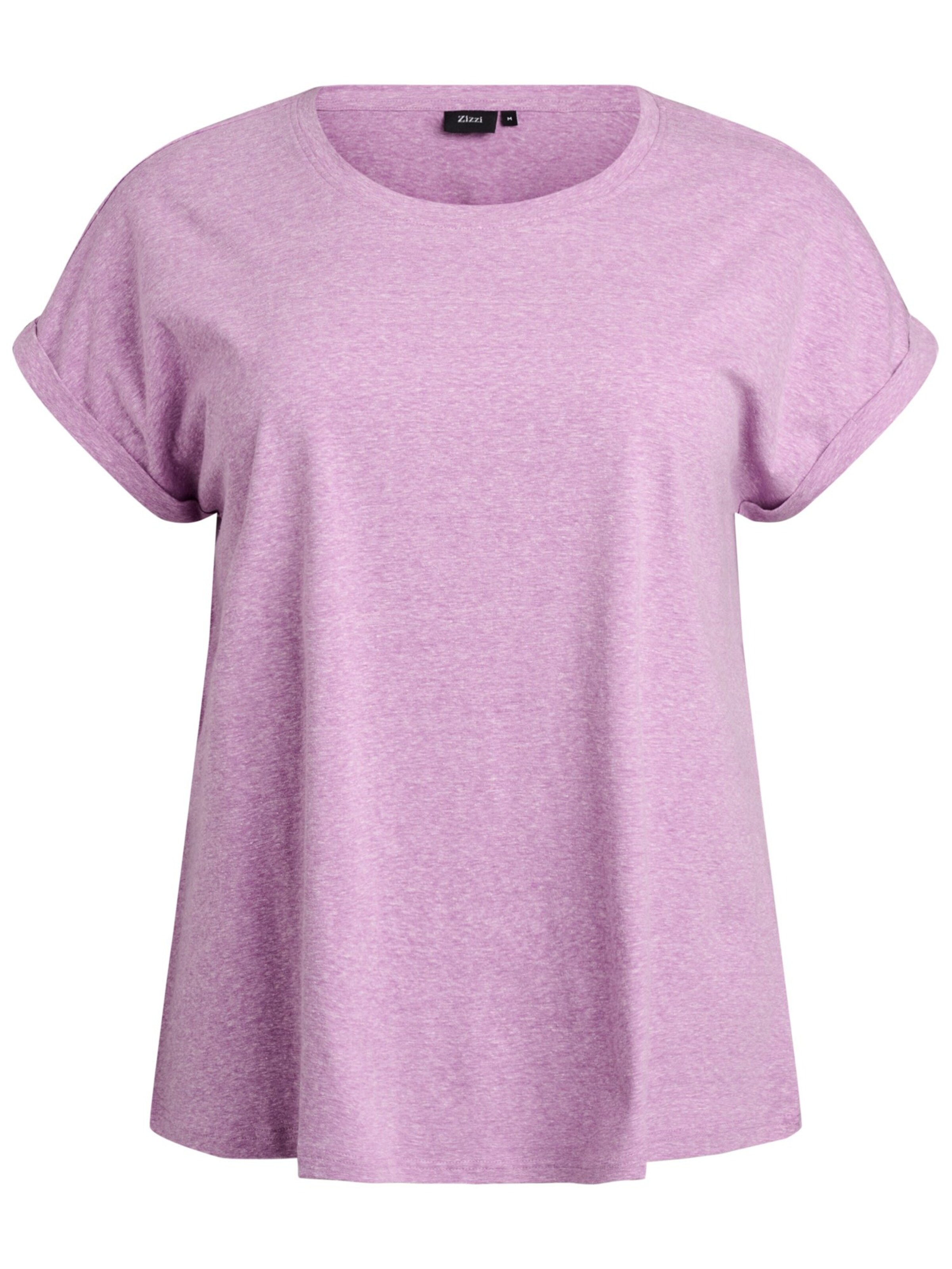 Maglietta 'VAVA' di Zizzi in lilla: frontale