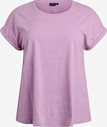 purpurinė Zizzi Marškinėliai 'VAVA': priekis