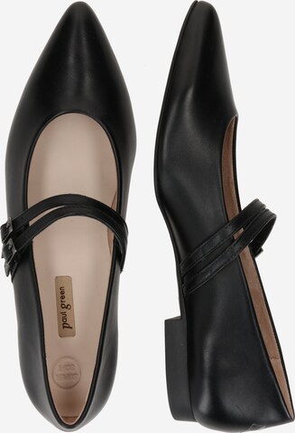 Paul Green Ballet Flats with Strap in Black