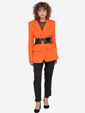 Haute Cuir - Cinturón 'Crescent Peplum Belt' en negro