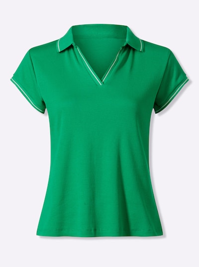 heine Shirts i XS i græsgrøn / hvid, Produktvisning