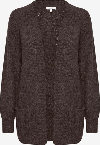 b.young Knit Cardigan in Brown: front