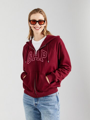 GAP Кофта на молнии в Красный: спереди