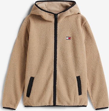 Veste en polaire Tommy Jeans en beige : devant