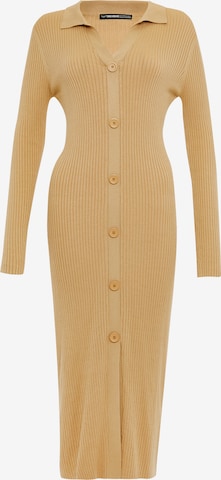 Threadbare - Vestido de punto 'Elm' en beige: frente