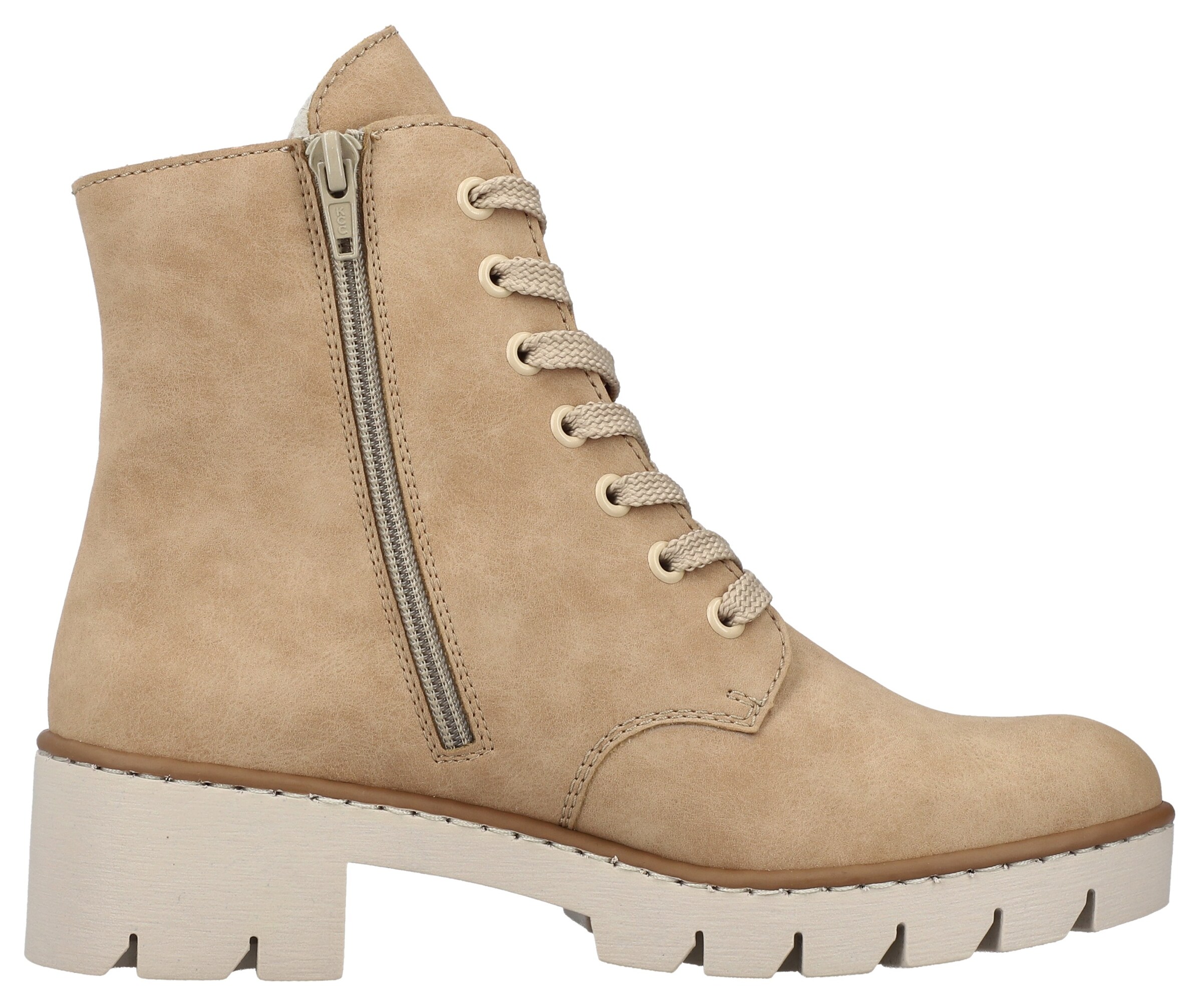 Rieker Schnürstiefelette in Beige
