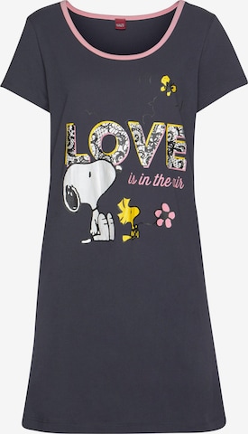 PEANUTS - Camiseta de noche en gris: frente