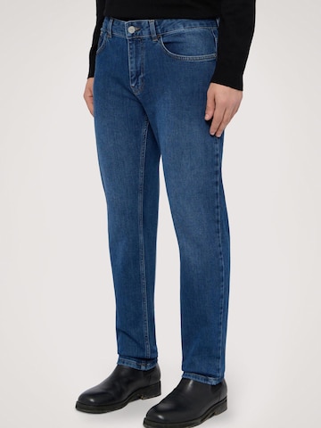 Coupe slim Jean Trussardi en bleu : devant