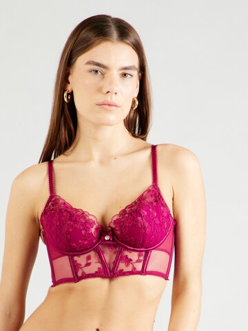 T-shirt Reggiseno 'JESSAMY' di Boux Avenue in lilla: frontale