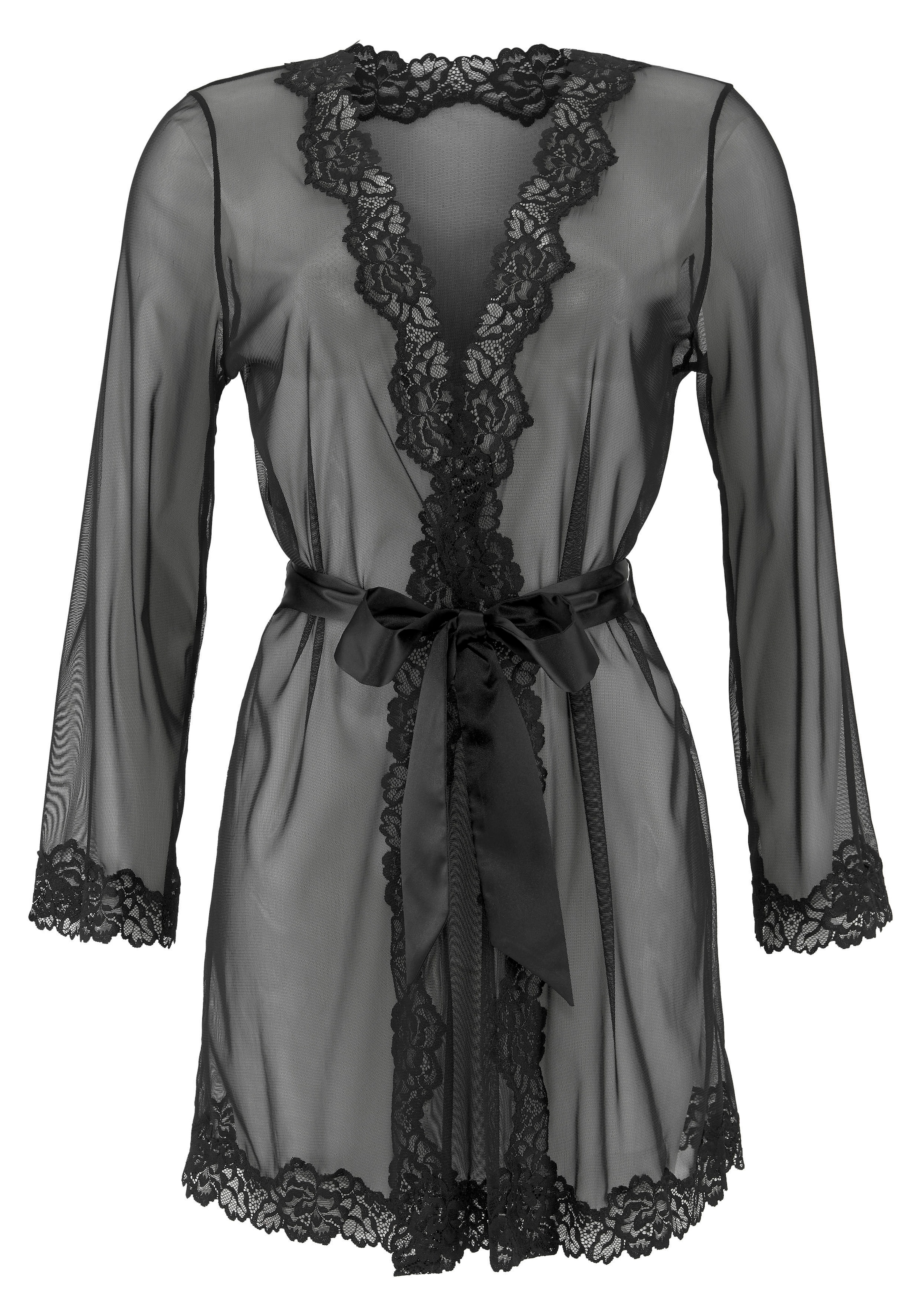 LASCANA Koszula nocna w kolorze czarny: przód