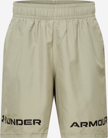 UNDER ARMOUR Workout Pants in Beige: front