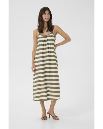 CULTURE Jurk 'Benzo Deia' in Groen: voorkant