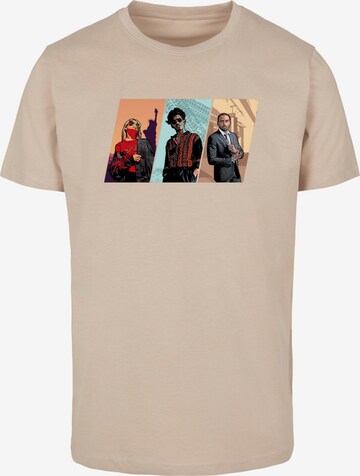 T-Shirt 'Grand Trio' Merchcode en beige : devant