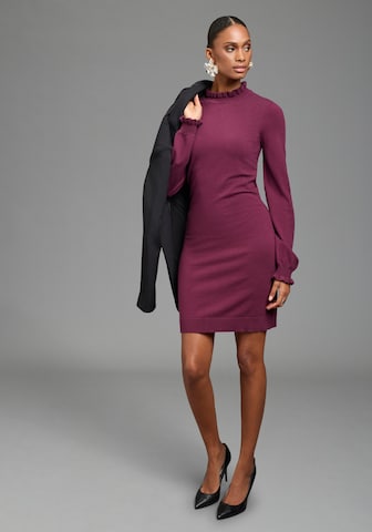 LAURA SCOTT Knitted dress in Red