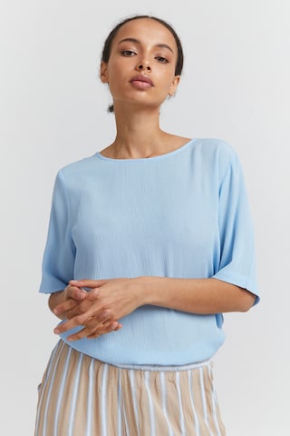 ICHI Blouse 'IHMARRAKECH' in Blauw: voorkant