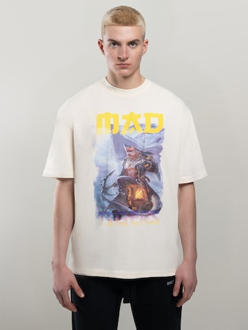 MAD TIGERS Shirt 'Dark Oceans' in Beige: Vorderseite