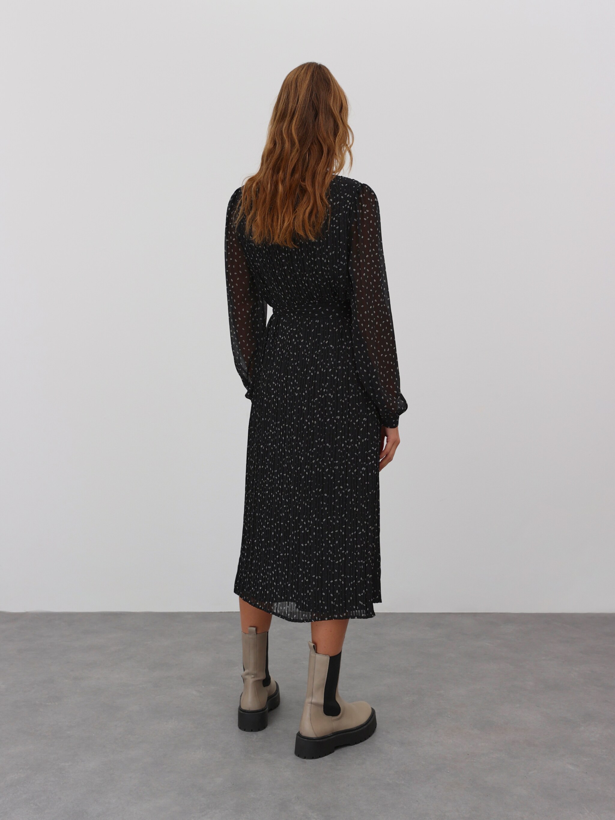 EDITED Producten Blousejurk 'Birdie' Zwart