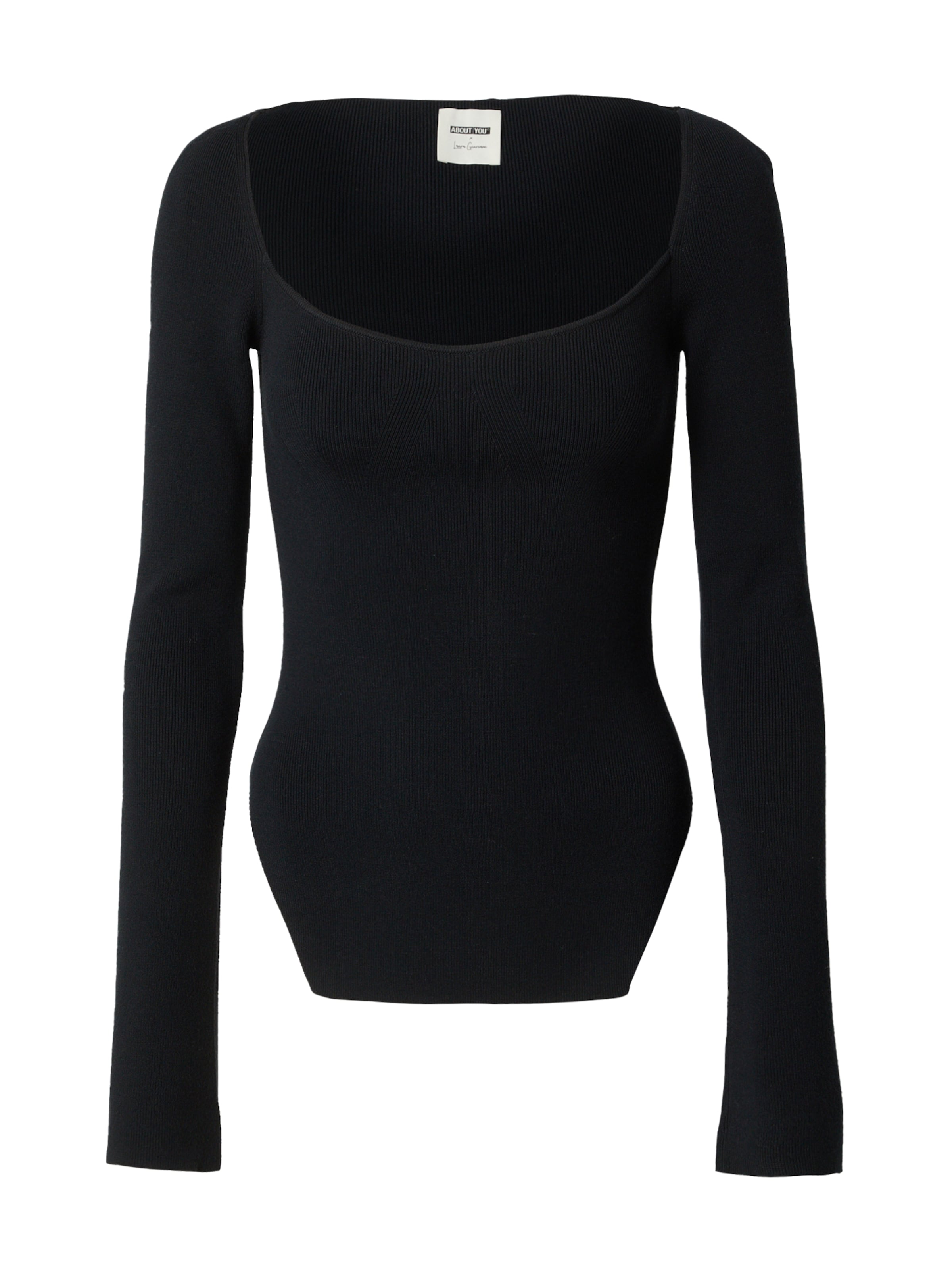 ABOUT YOU x Laura Giurcanu Pulóver - fekete: elől