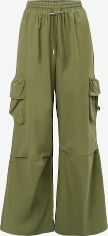 Influencer Wide Leg Gargohousut värissä vihreä: etupuoli