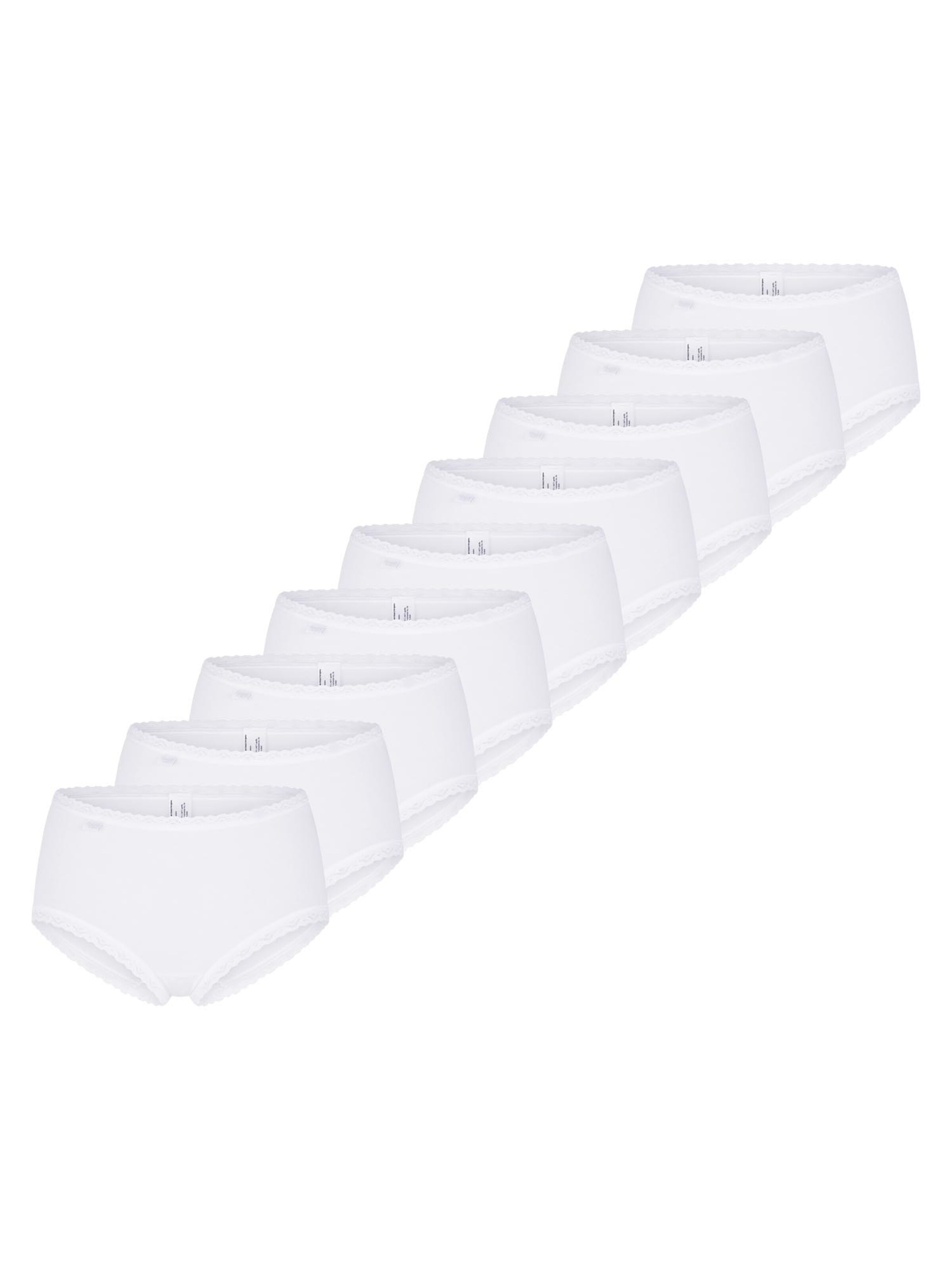 SLOGGI Slip '24/7 Cotton Lace' in White: front