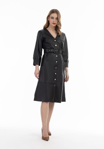 Rochie de la faina pe negru