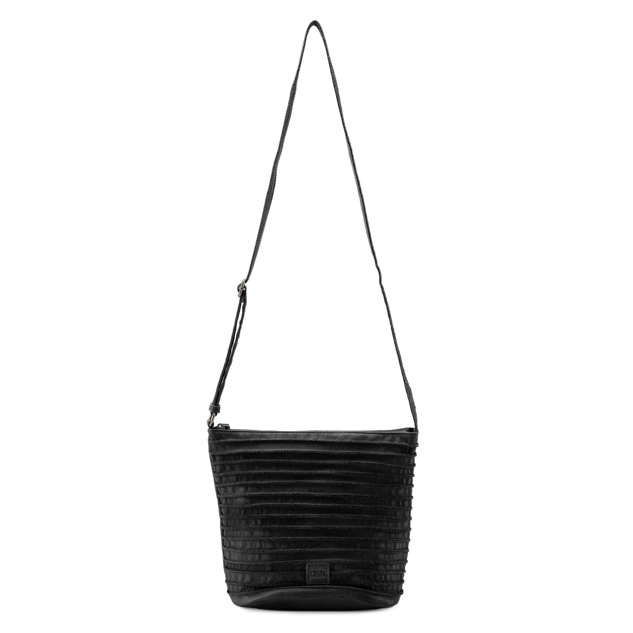 FREDsBRUDER Crossbody bag 'Riffelinchen ' in Black: front