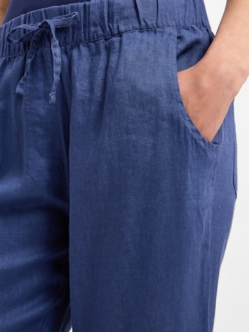 Marie Lund Loosefit Bandplooibroek in Blauw