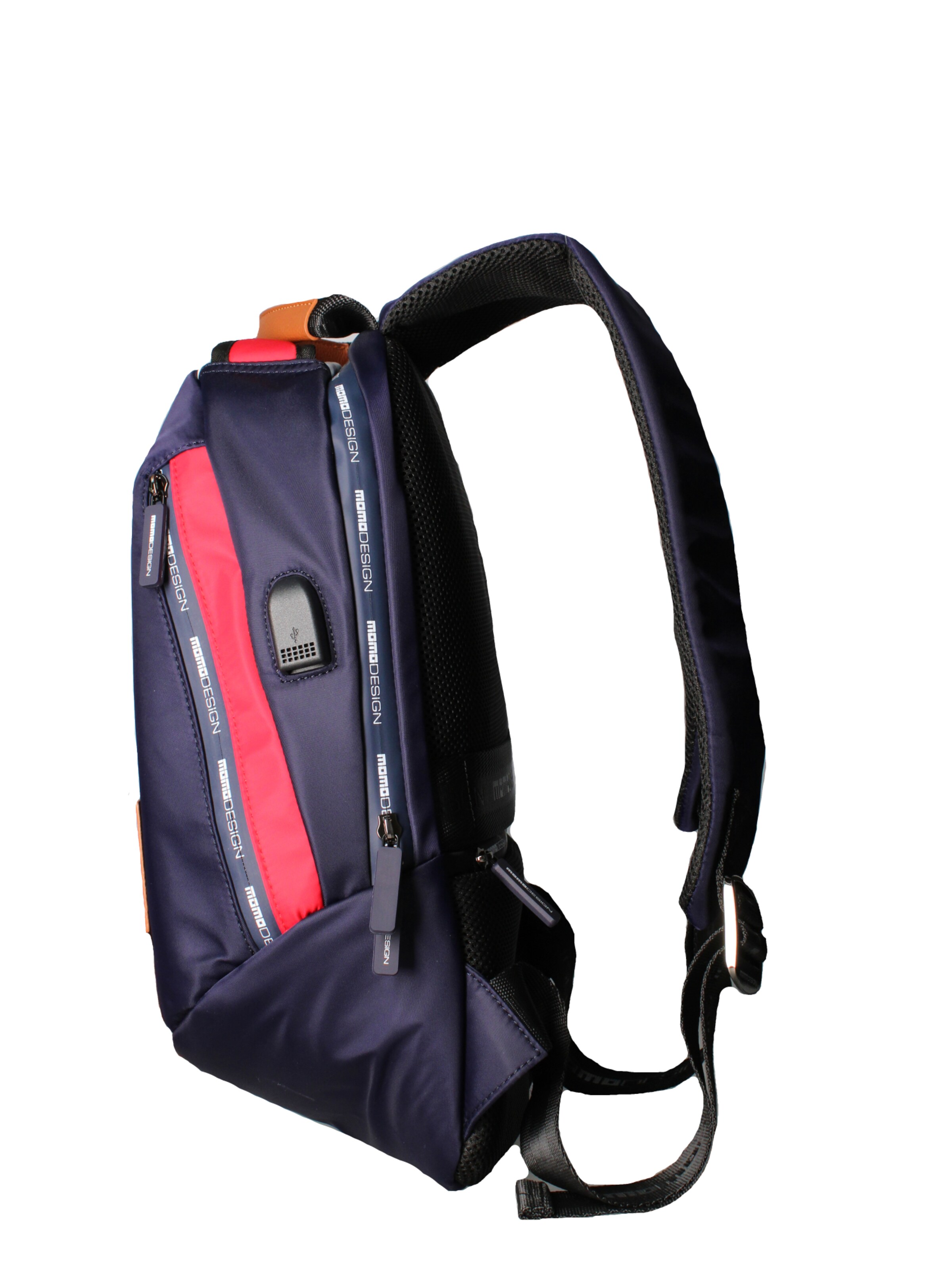 Zaino 'Zaino Momo Design Nylon con Dettagli Gialli - 32x40x15 cm' di Momo Design in blu