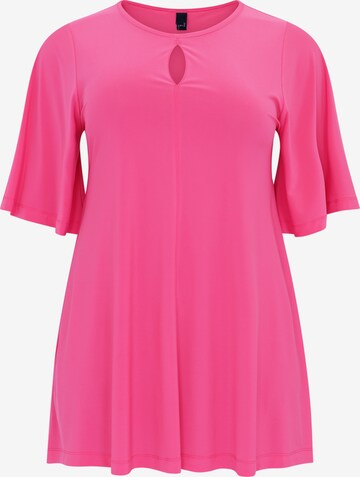 Yoek Tunic ' Cut-Out ' in Pink: front