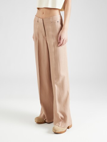 COMMA - Pierna ancha Pantalón en marrón: frente