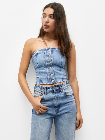 Pull&Bear Top – modrá: přední strana