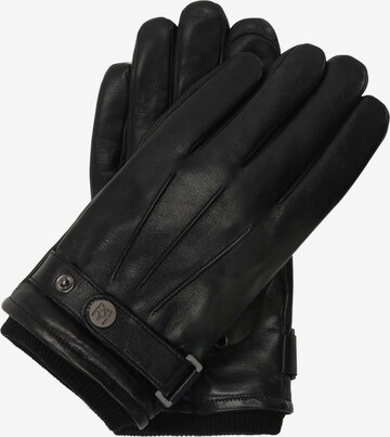 Gants Kazar en noir : devant