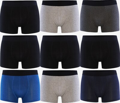 MG-1 Boxershorts ' 9-Pack Jersey ' in de kleur Blauw / Grijs gemêleerd / Zwart, Productweergave
