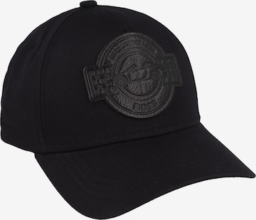 Casquette BOSS en noir : devant