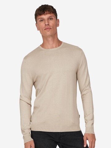 Only & Sons Pullover 'Wyler'‌‌‌‌ in Beige