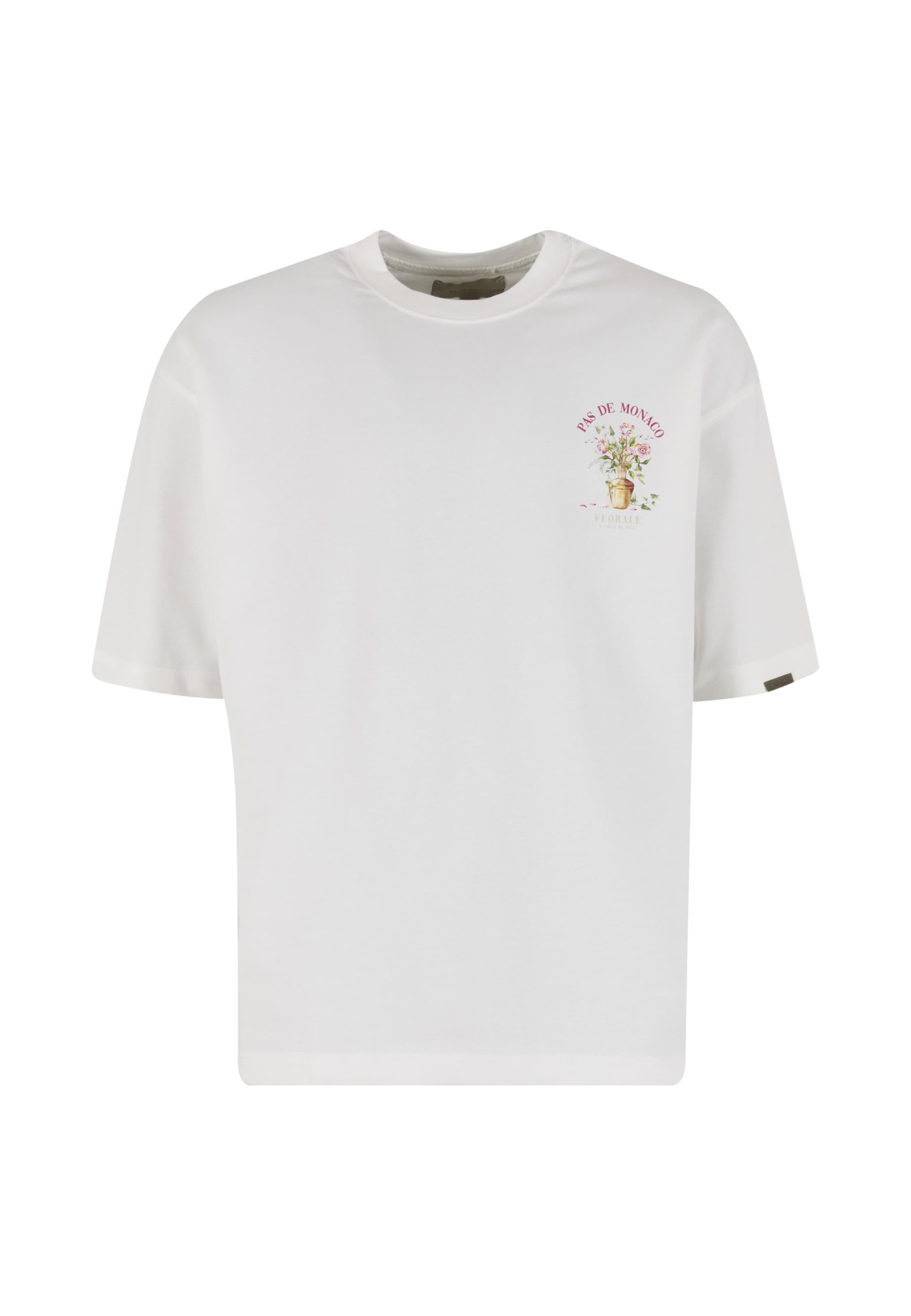 T-Shirt 'Pot De Vie' Pas De Monaco en blanc : devant