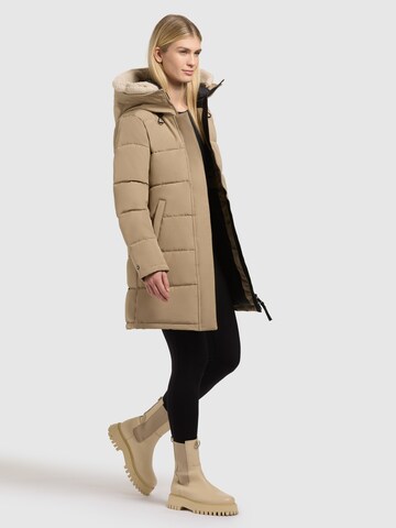 khujo Vinterkappa ' FALTD TEDDY ' i beige