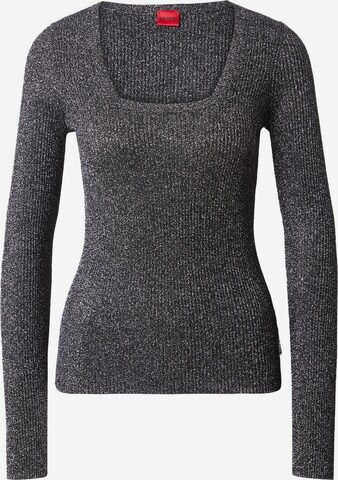 HUGO Sweater 'Sunessyn' in Grey: front