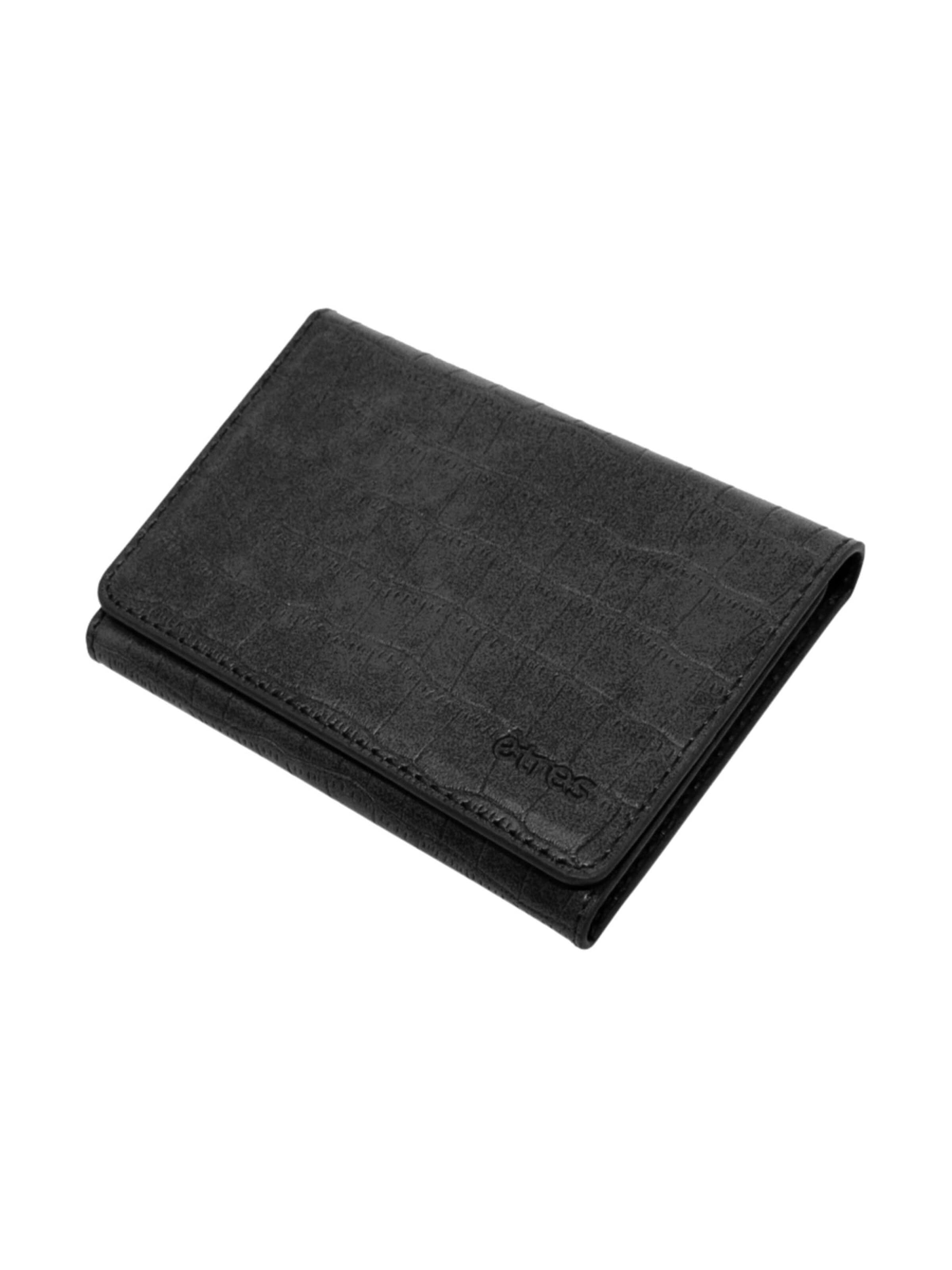 Techmade Wallet 'Etres Smart Wallet - Flach • Kariert' in Black: front