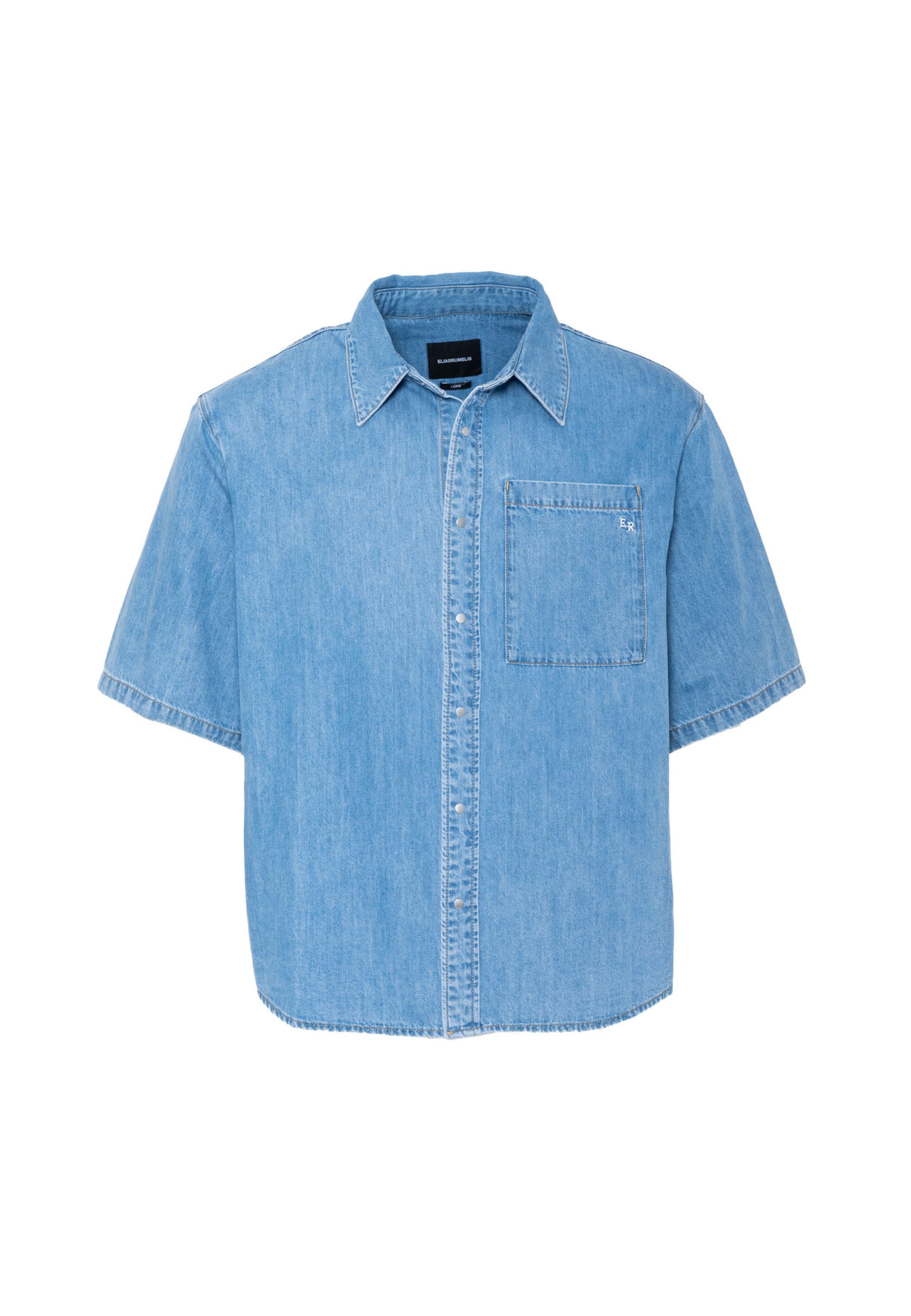Elias Rumelis Comfort fit Button Up Shirt 'Rollins' in Blue: front
