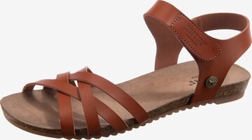 MUSTANG Strap sandal in Brown: front