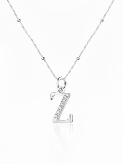 Hey Happiness Cadena 'Letter Z' en plata, Vista del producto